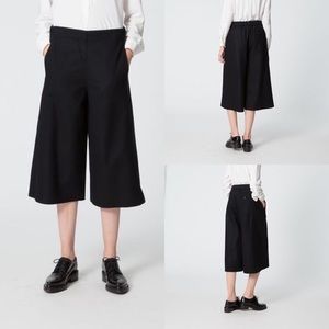 Uniqlo x Lemaire Cashmere wool blend crop wide leg gaucho